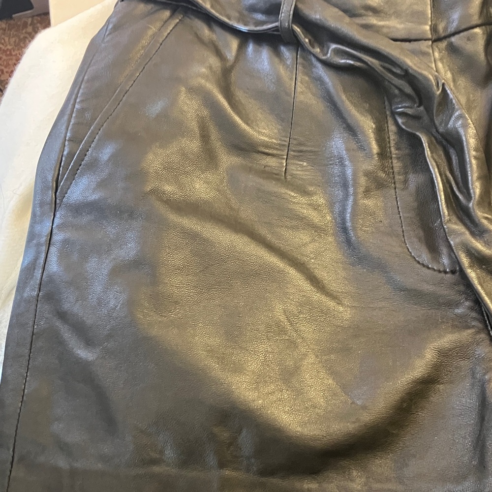 Walter Baker Black Leather Shorts - Picture 6 of 8